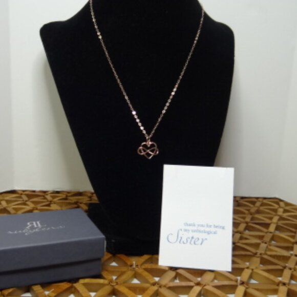 Thank You for Being My Unbiological Sister 18" Rose Gold Necklace, NWOT - Picture 2 of 5